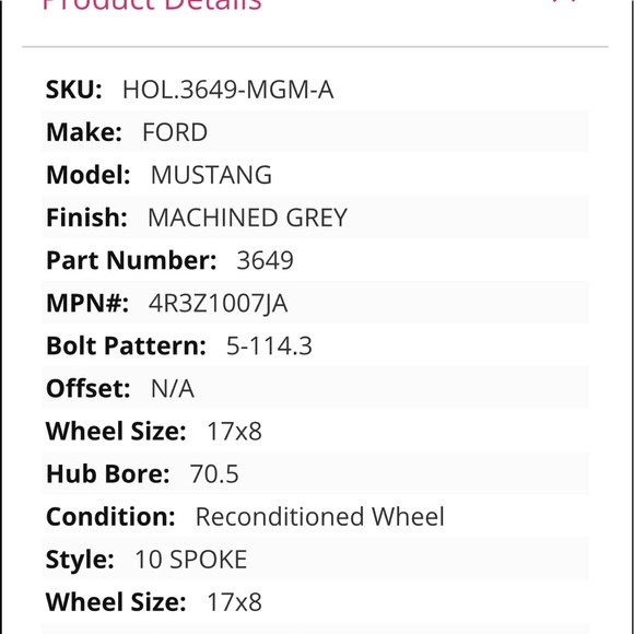 Mustang wheels - Picture 3 of 3